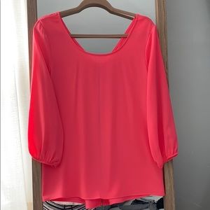 Pink flowy top
